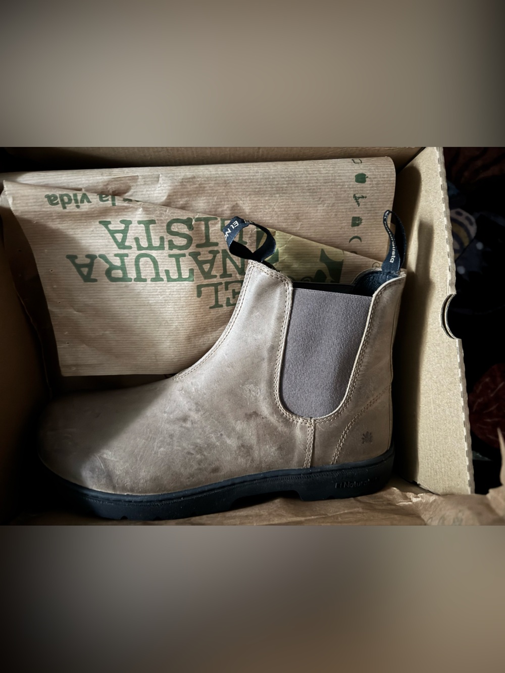 Nomad Men's Chukka Boot in Taupe with Black Sole - Picture 2 of 6